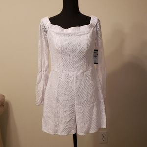 Guess Long Sleeve Off-Shoulder Romper